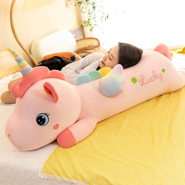 Giant Kawaii Unicorn Plush Toys Soft Stuffed Dolls Animal Horse Sleeping Pillow