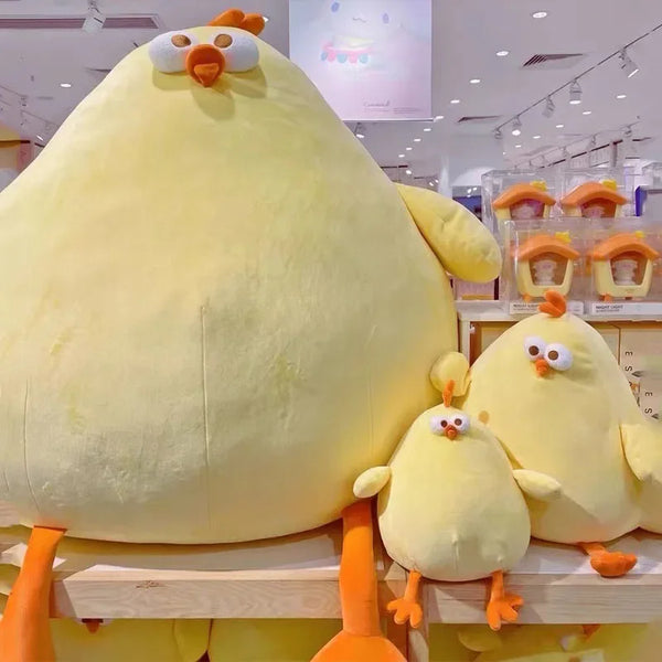 Funny Fat Chicken Plush Toys Pillow Soft Simulation Cute Plushie Dolls Neck Pillow Stuffed Animal