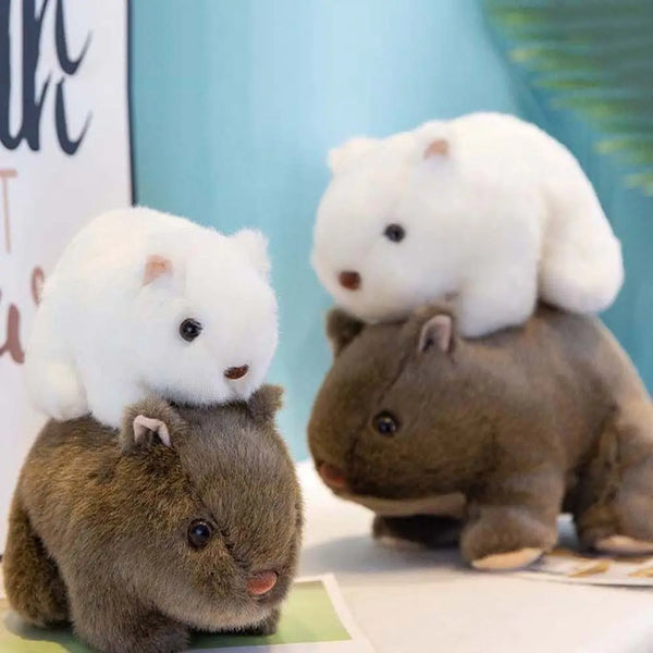 Adorable Hamster Plush Toy – Soft Fuzzy Stuffed Doll for Baby Sleep & Comfort