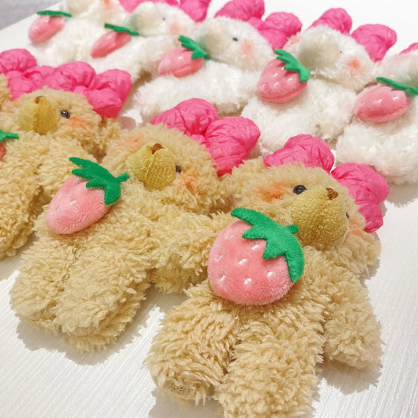 Cartoon Strawberry Princess Bear Plush Toy – A Pocket-Sized Dose of Kawaii Magic