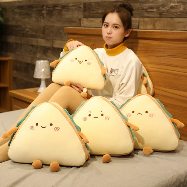 Food Sandwich Cake Plush Toy Cute Bread Stuffed Soft Nap Sleep Pillow