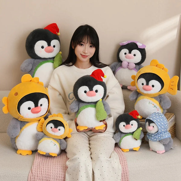 Adorable Cartoon Penguin Plush Pillow – Cute Penguin Doll for Kids