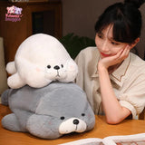 Hairy Lying Seal PUP Plush – A Cozy Ocean Companion! Kawaii Snuggle