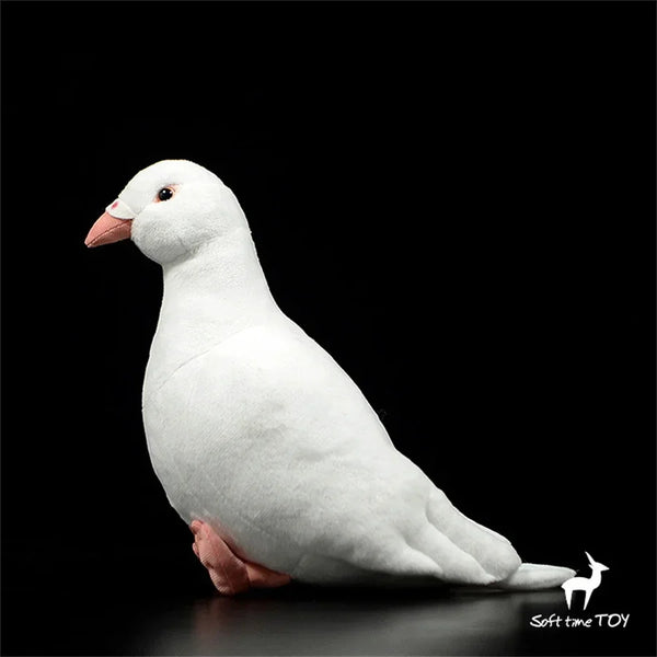 Lifelike White Pigeon Plush Toy A Feathery Friend with a Cozy Touch