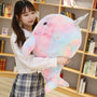 1PC 28/45/75cm Colorful Narwhal Plush Toy Stuffed Kawaii Doll Soft Rainbow Whale Fish Marine Animal Toys for Children Girl Gift