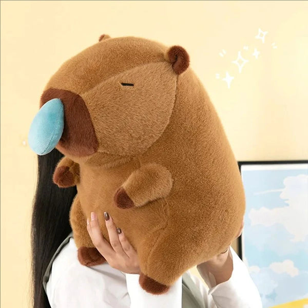 Cute Capybara Plush Toy with Stretchable Snot Simulation Animal Plush Plush Toy