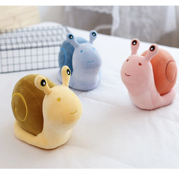 Three Color Simulation Snail Doll Plush Toy Children's Cute Doll Throw Pillow