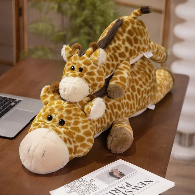 Giant Fluffy Giraffe Plush Toys Sleeping Pillow Cute Animal Stuffed Wild Giraffe Dolls