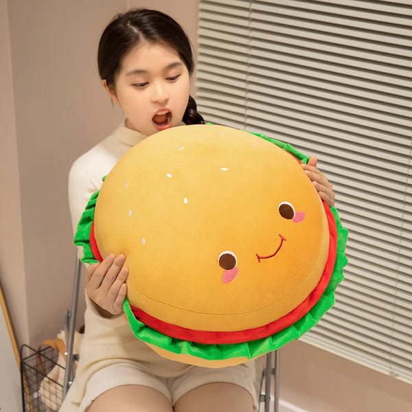 Creative Hamburger Plush Toy Soft Stuffed Kawaii Padded Cushion