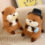 Cartoon Otter with Hat Plush Toy