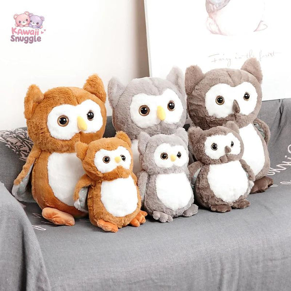 Soft Plush Cartoon Owl Toy – Stuffed Doll Kawaii Snuggle