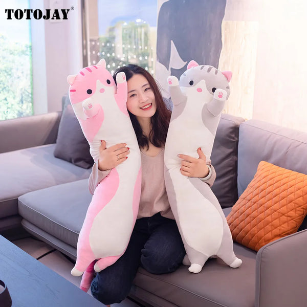 Plush Toy Animal Cat Cute Creative Long Soft Toy Office Break Nap Sleeping Pillow Cushion