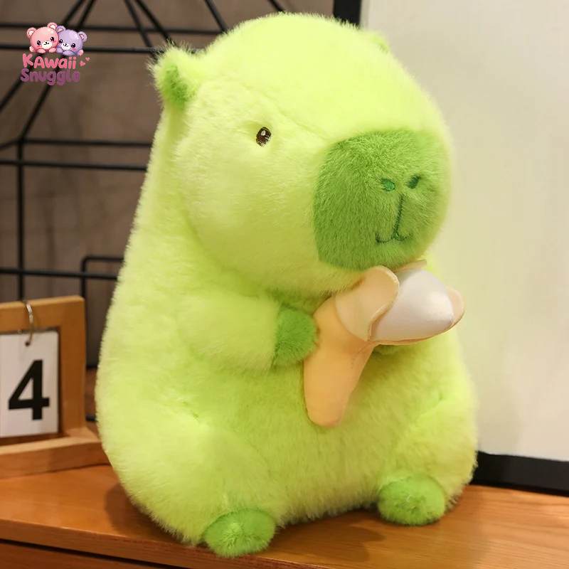 Green Capybara Plush Doll – Your Whimsical Cuddle Buddy! green Kawaii Snuggle