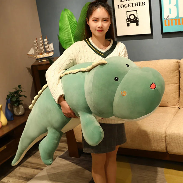 Big Long Cute Dinosaur Plush Toy Soft Cartoon Animal Crocodile Plush Doll