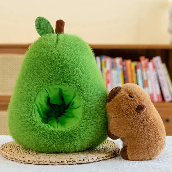 Avocado Capybara Capibara Creative Throw Pillow Plush DolL