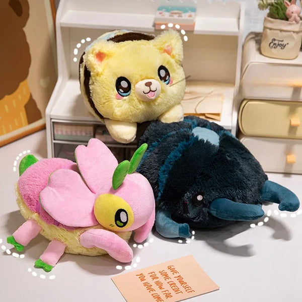 Cute Bee Beetle Mantis Plush Toy Cartoon Insect Plush Doll For Boys And Girls Creative Birthday Gift Room Decoration