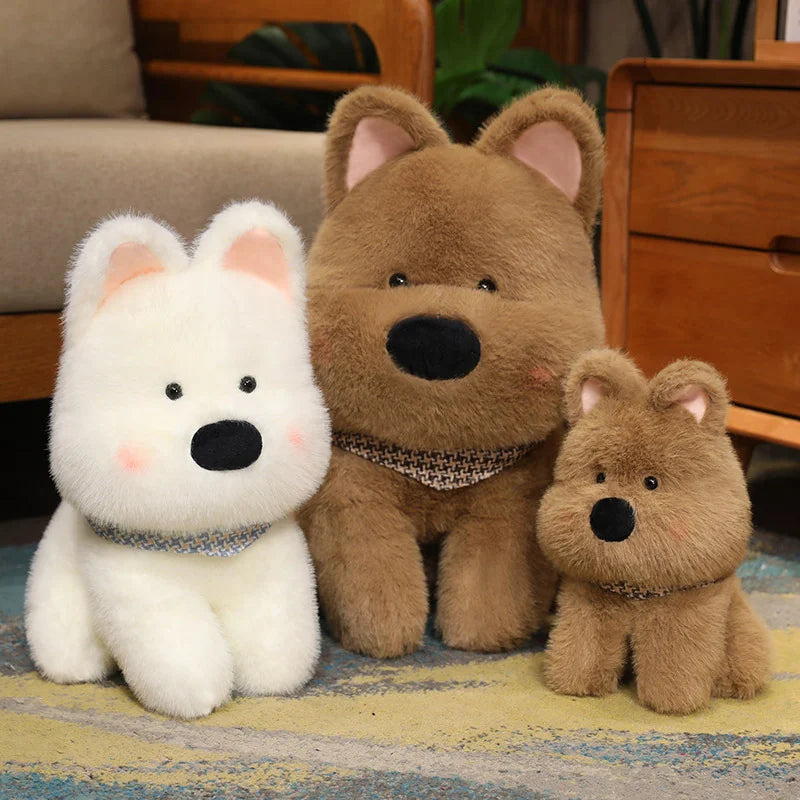Cute Plush West Highland Dog Plush Toy White Terrier Dolls Stuffed Soft Dog