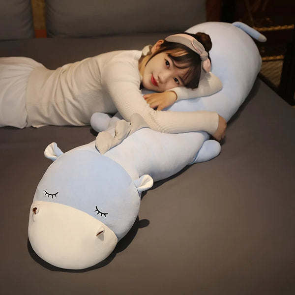 80-160cm Long Sleeping Sheep Lamb Plush Toy Pillow Stuffed Animal Pillow Home Decor Gift for Girl School Nap Pillow