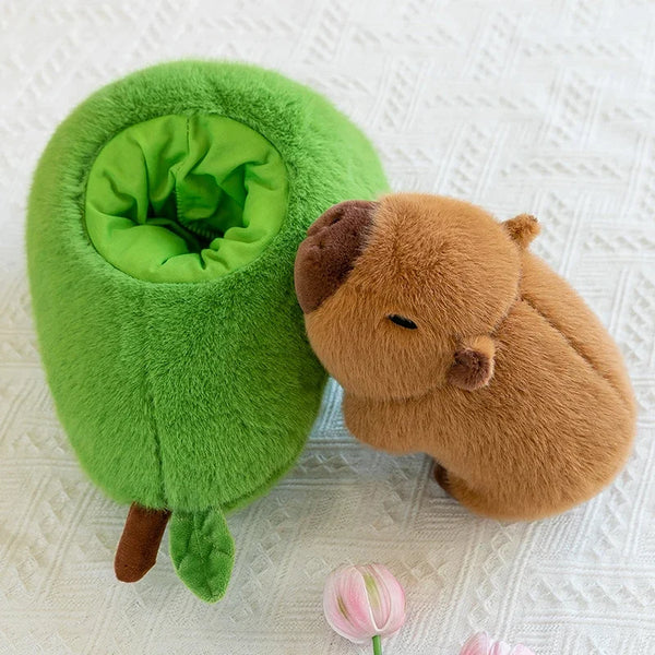 Avocado Capybara Capibara Creative Throw Pillow Plush DolL