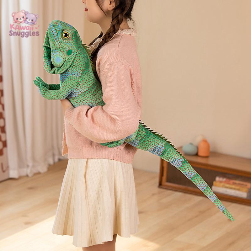 Realistic Lizard & Chameleon Plush Toys – Soft Stuffed Reptile Dolls
