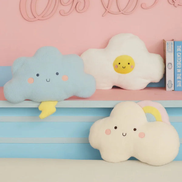 Cute Emotion Face Weather Pillow – Let the Sky Tell a Story