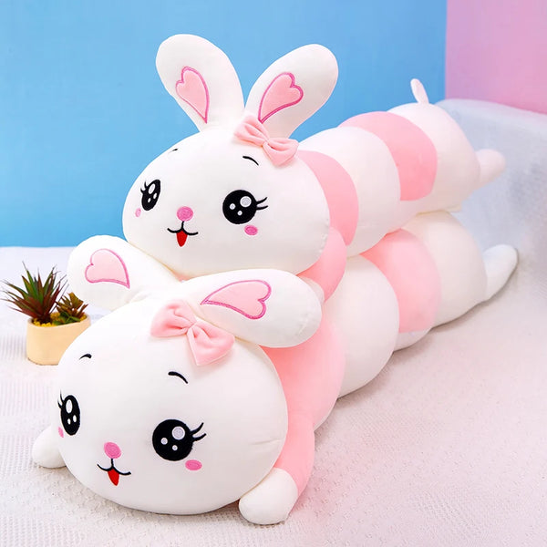 Cute Soft Rabbit Caterpillar Plush Toys Office Nap Pillow Stuffed Home Comfort Cushion