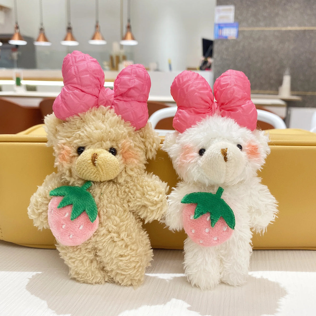 Cartoon Strawberry Princess Bear Plush Toy – A Pocket-Sized Dose of Kawaii Magic