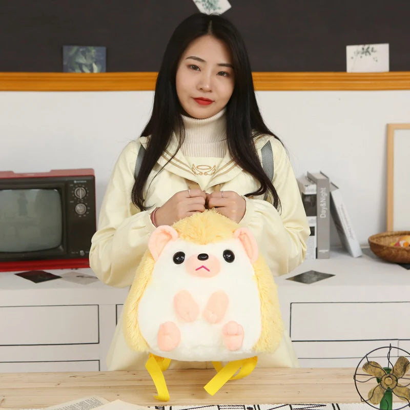 Cute Plush Hedgehog Backpack – Your Kawaii Companion For School and Play