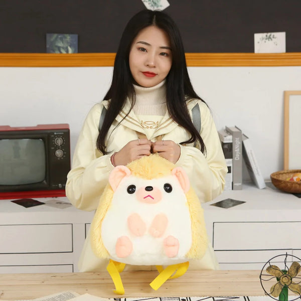 Cute Plush Hedgehog Backpack – Your Kawaii Companion For School and Play