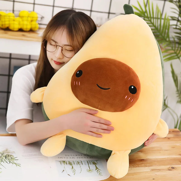 Cute Avocado Stuffed Plush Toy Soft Baby Doll Cartoon Fruit Pillow Sofa Cushion