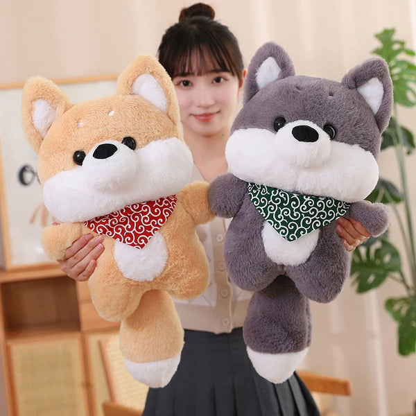Kawaii Dog Plush Toy - Husky & Shiba Inu Stuffed Animal Pillow, Birthday Gift & Lovely Plushie Dolls