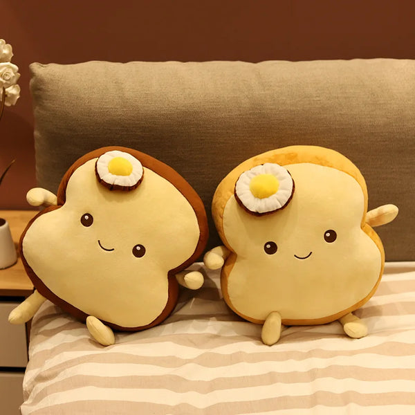 Cute Toast Plush Pillow – Soft Kawaii Bread Toy for Kids and Cozy Gifts