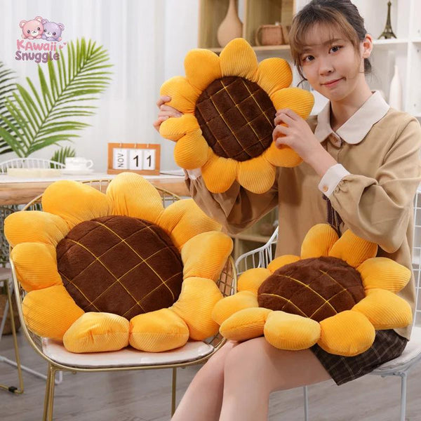Sunflower Plush Plant Seat – Bloom Into Comfort