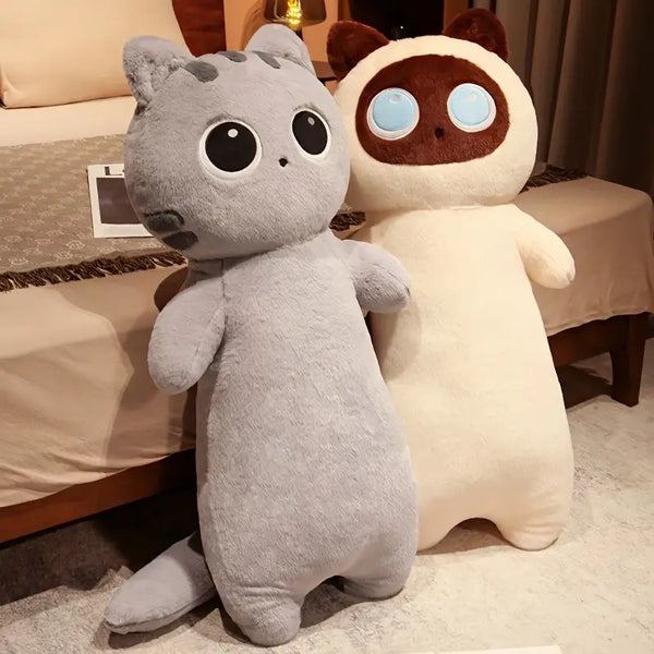 Cute Cat Pillow Sleeping Long Pillow Leg Clamping Cloth Doll Bedhead Cushion