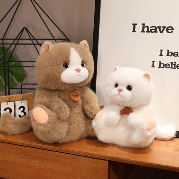 Stuffed Lifelike Cats Plush Toy Simulation American Shorthair Cute Cat Doll Pet