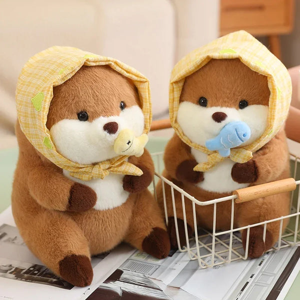 Cartoon Otter with Hat Plush Toy