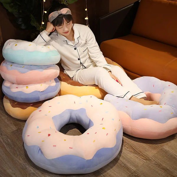 Plush Chocolate Donut Cushion – A Sweet Touch for Your Home