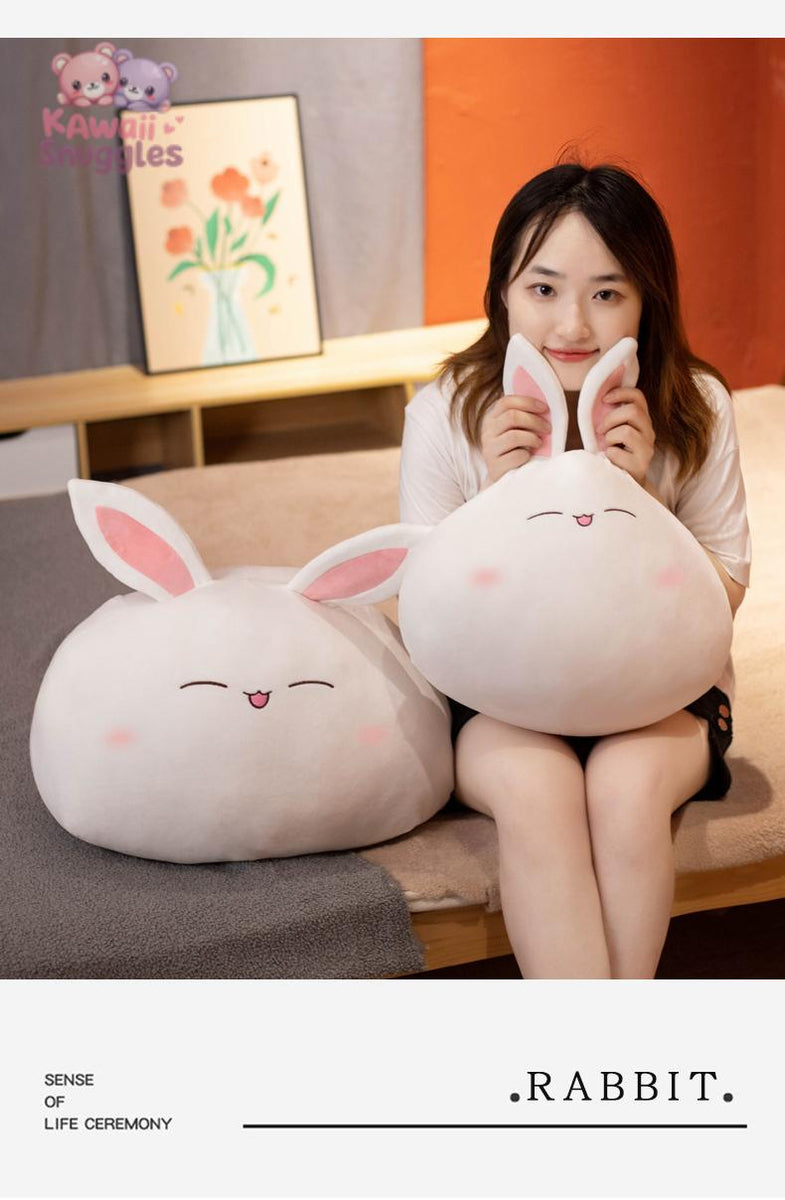 Round Rabbit Plush Toy – The Fluffiest Squishy Pillow
