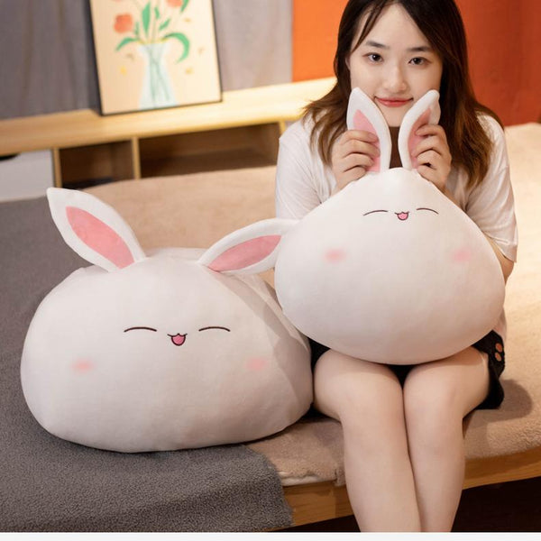 Round Rabbit Plush Toy – The Fluffiest Squishy Pillow