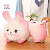 Pink Strawberry Rabbit Plush Toys – A Sweet and Snuggly Delight!