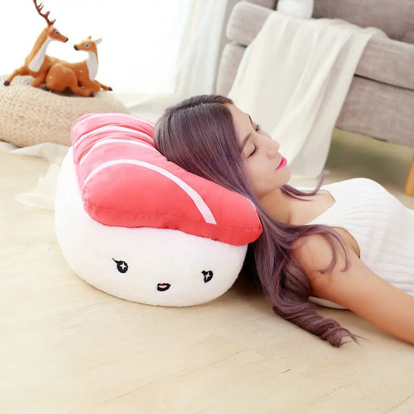 Stuffed Tuna Sushi Pillow – A Cozy Slice of Japan for Your Heart and Home