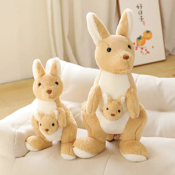 Cute Mother & Child kangaroo Plush Toys Kawaii Big Size Kangaroo Plushie Pillow