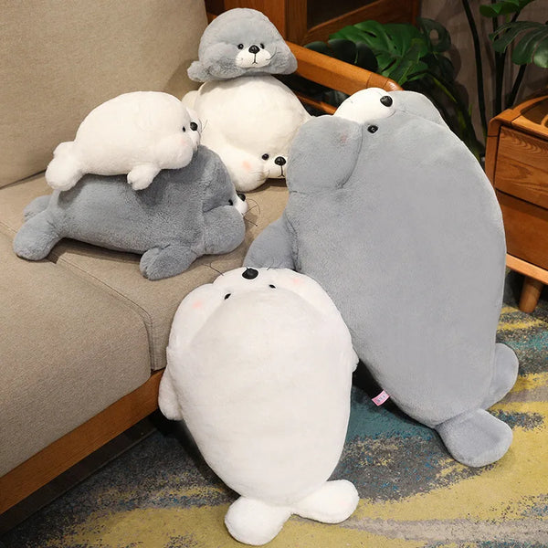 Fatty Seal Plush Toy – Kawaii Marine Animal Sleeping Pillow