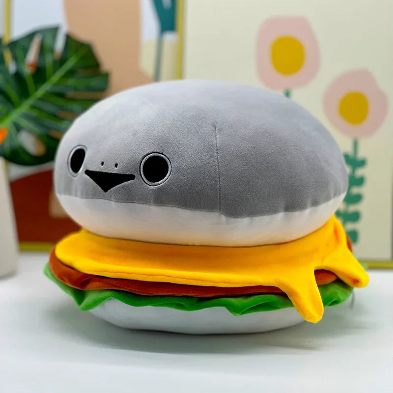 Funny Hamburger Puffer Fish Plush Toy – A Unique Blend of Fun and Comfort
