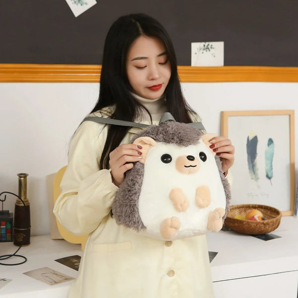Cute Plush Hedgehog Backpack – Your Kawaii Companion For School and Play