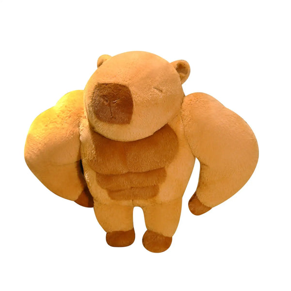 Muscle Capybara Plush Toy Car Accompany Sleep Toy for Kids Boy Girl Children