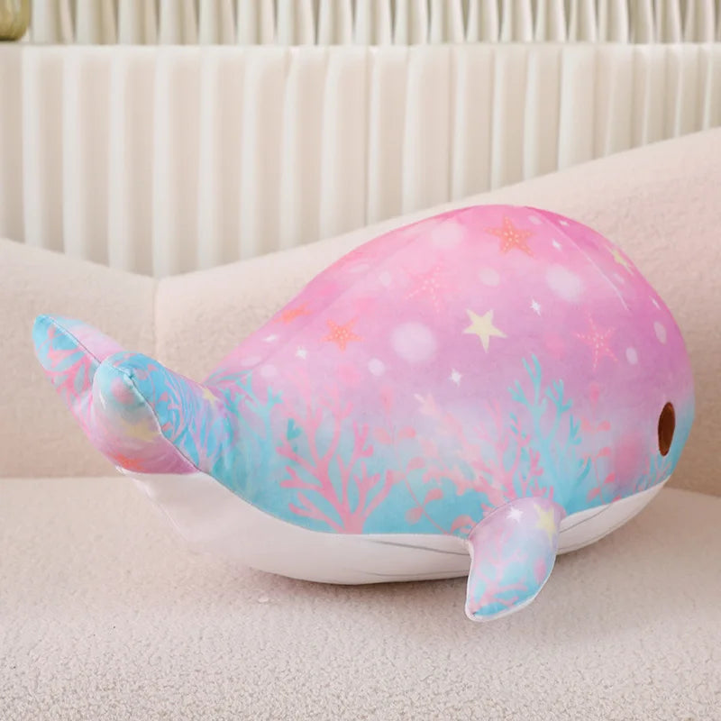 Cute Narwhal Plush Rainbow Starry Sky Narwhal Soft Doll Stuffed Animals Fish