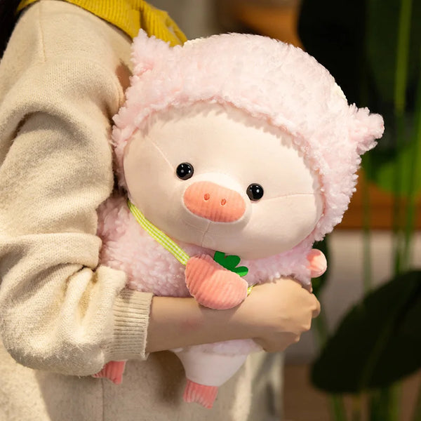 Lovely Pig Plush Toy in Rabbit & Bear Cosplay – Soft Stuffed Animal for Kids