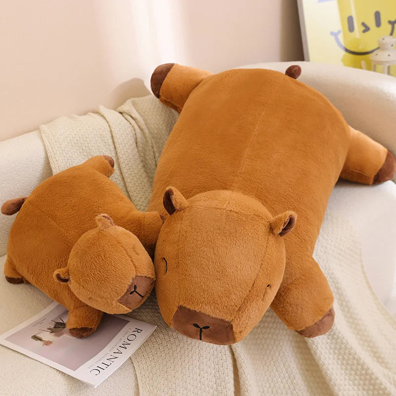 Giant Capybara Plush Doll Floor Mat – Cozy Animal Carpet