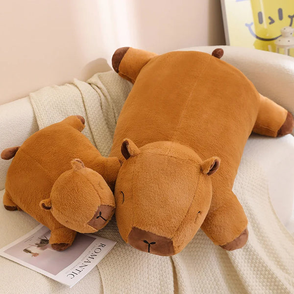 Giant Capybara Plush Doll Floor Mat – Cozy Animal Carpet